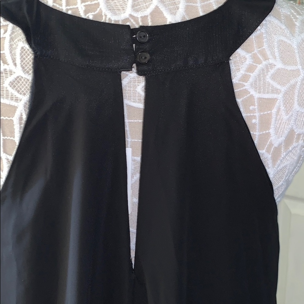 Paper Doll Black Sheer Asymmetrical Maxi Dress - Picture 10 of 11